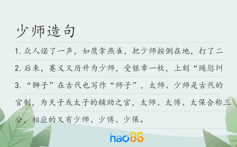 少师造句