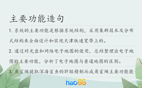 主要功能造句