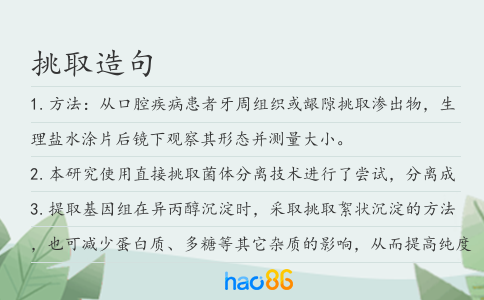 挑取造句