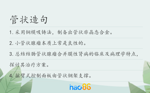 管状造句