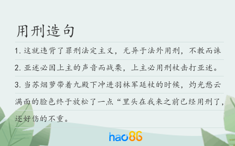 用刑造句