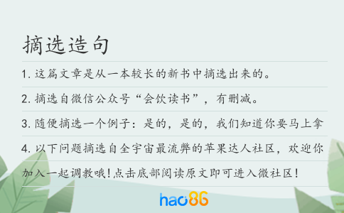 摘选造句