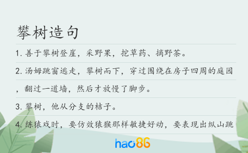 攀树造句