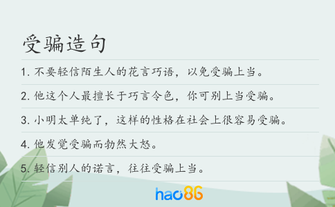 受骗造句