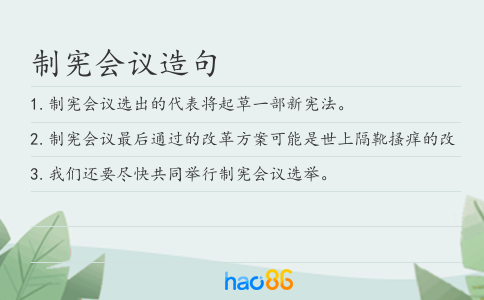 制宪会议造句
