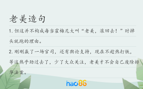 老美造句