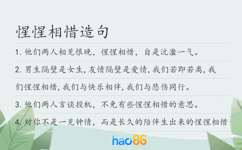 惺惺相惜造句
