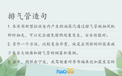 排气管造句