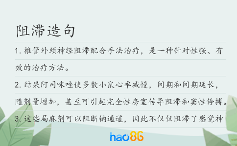 阻滞造句