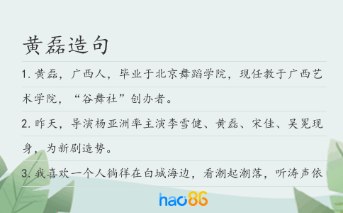 黄磊造句
