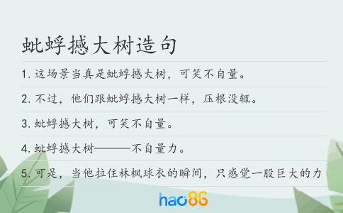 蚍蜉撼大树造句