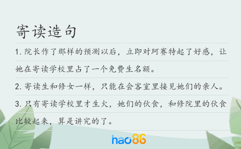 寄读造句