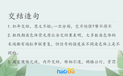 交结造句