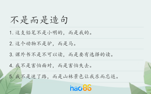 不是而是造句