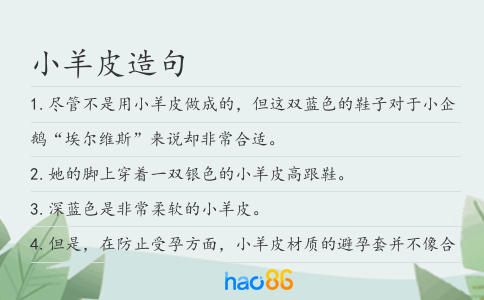 小羊皮造句