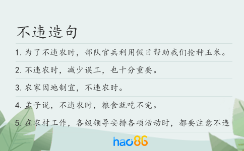 不违造句