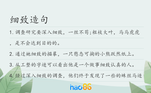 细致造句