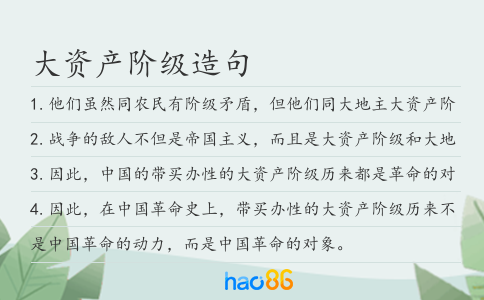 大资产阶级造句