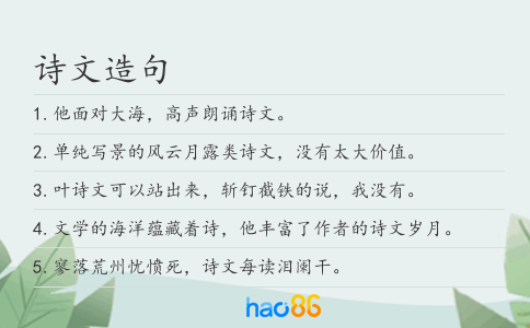 诗文造句
