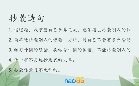 抄袭造句