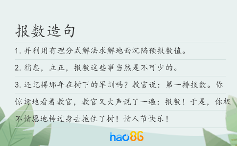 报数造句