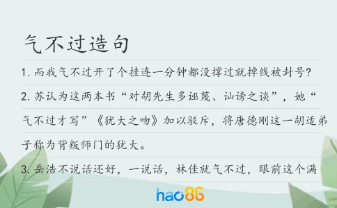 气不过造句