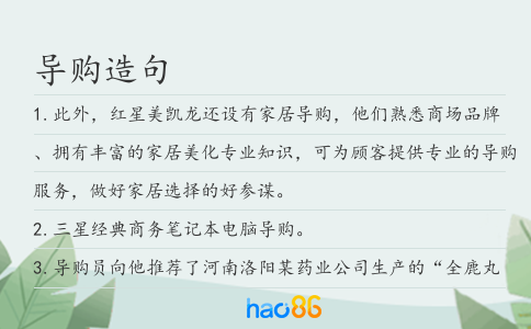 导购造句