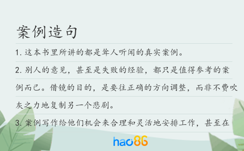 案例造句