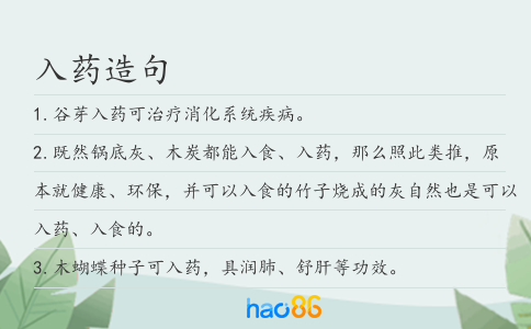 入药造句
