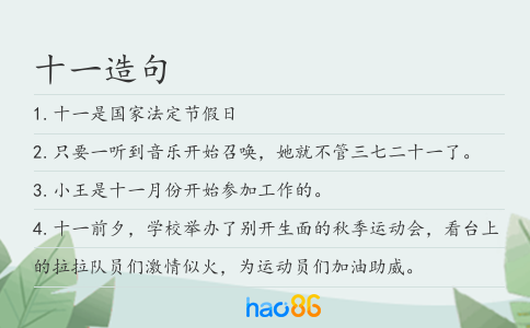 十一造句