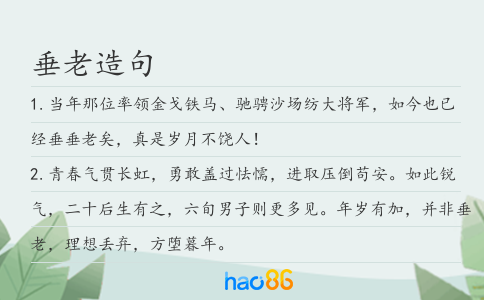 垂老造句