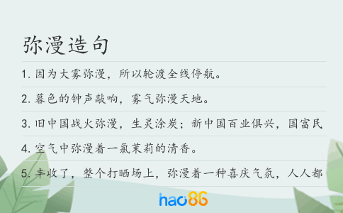 弥漫造句