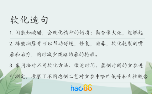 软化造句