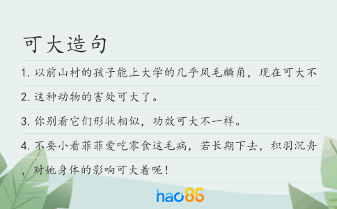 可大造句