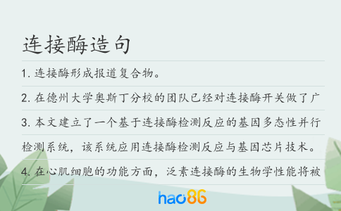 连接酶造句