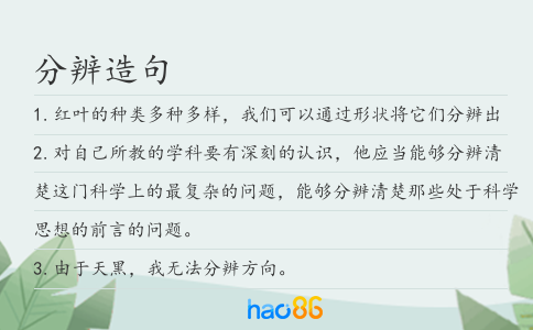 分辨造句
