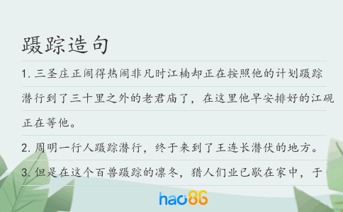蹑踪造句
