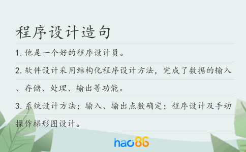 程序设计造句