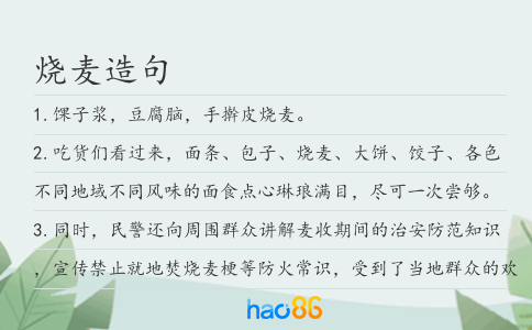 烧麦造句