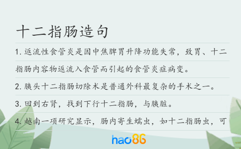 十二指肠造句