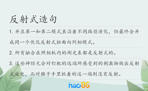 反射式造句